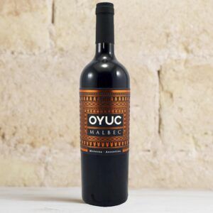 Vino tinto Oyuc Malbec, vino argentino de IG Mendoza