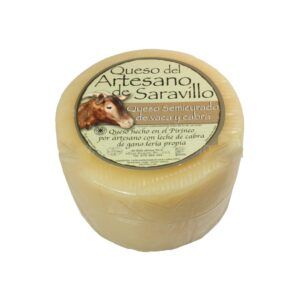 Queso semicurado de vaca y cabra de Saravillo